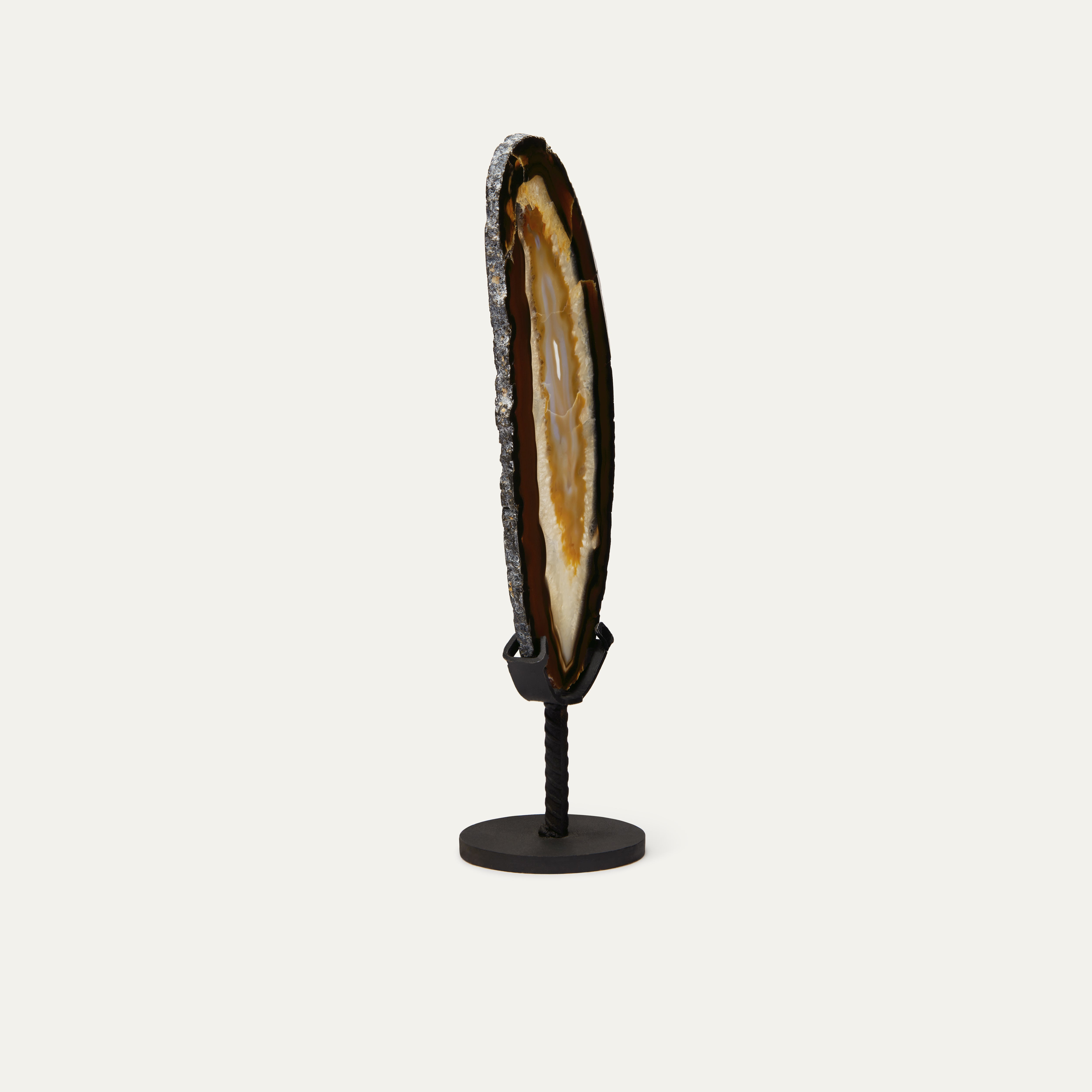 Golden Agate Slab on Stand