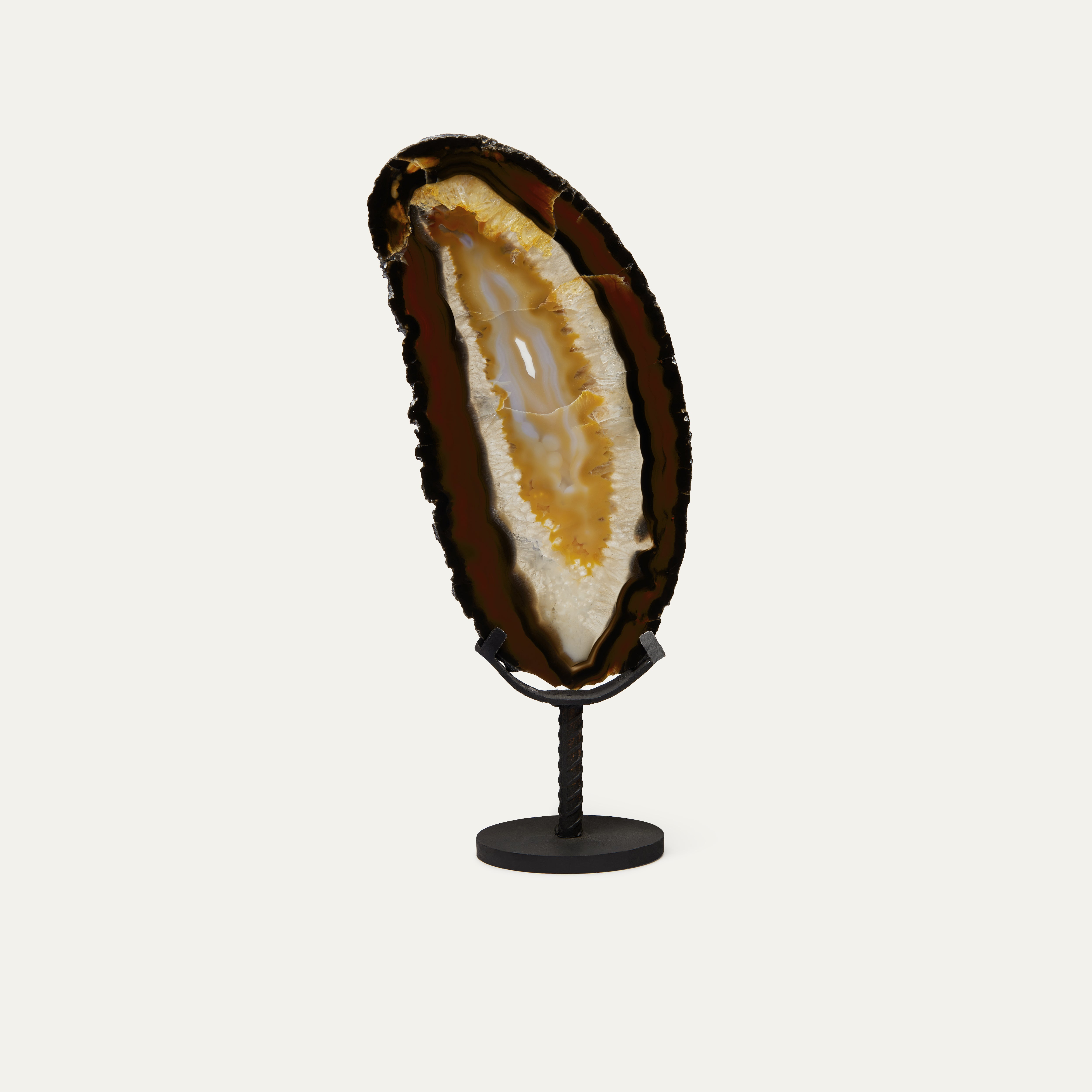 Golden Agate Slab on Stand