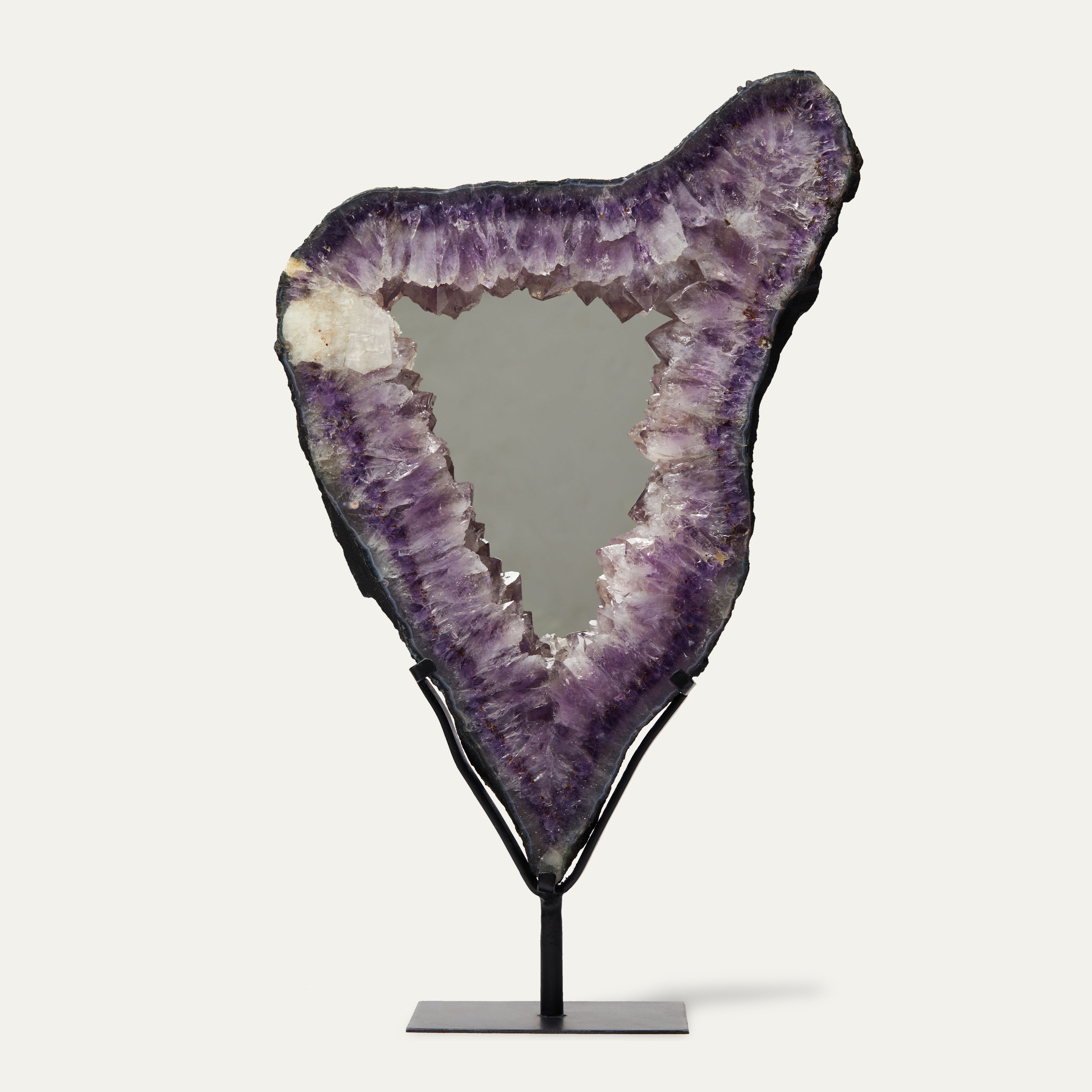 Amethyst Mirror on Stand