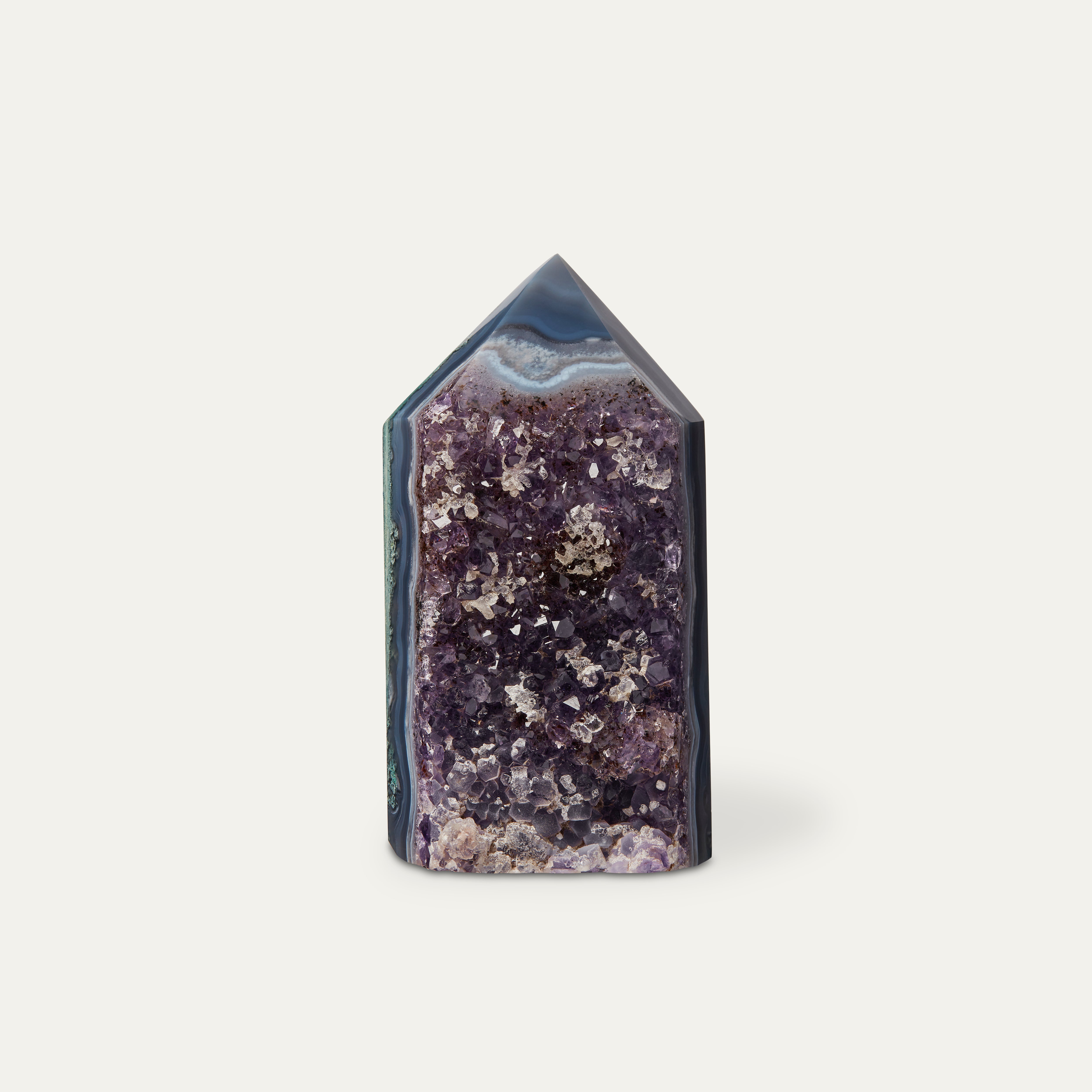 Amethyst & Green Agate Tower