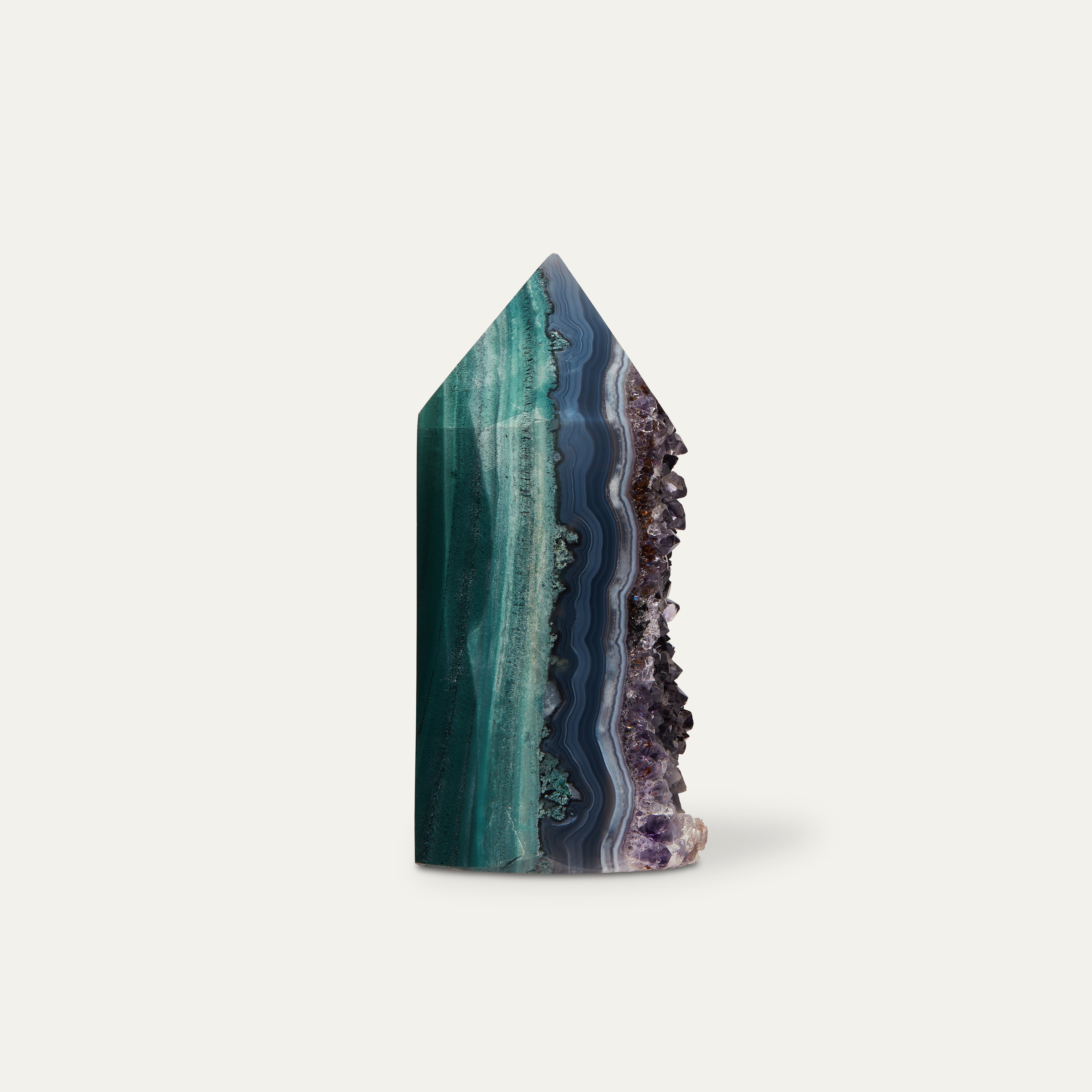 Amethyst & Green Agate Tower